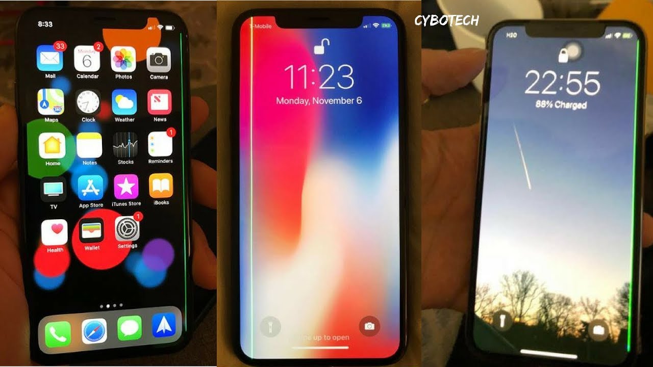 Iphone X Green Lines Display Issue Youtube