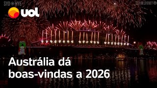 Austrália Recebe 2026 Com Queima De Fogos Em Sydney Veja Vídeo