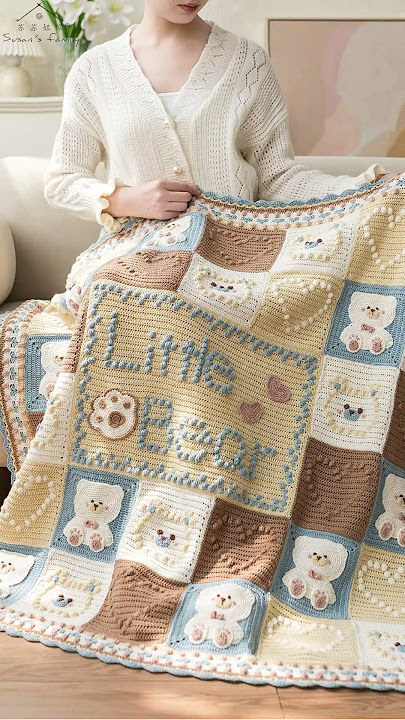 Bear Bubble Blanketʚ🧸ɞ | pattern&tutorial | Susan's Family