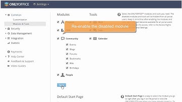 Set up access rights on your ONLYOFFICE portal