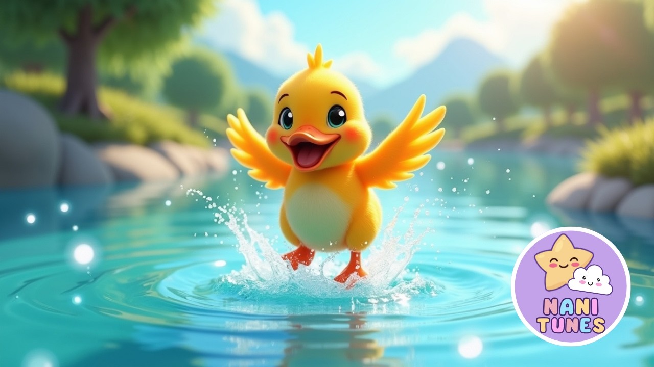 🦆🌈 Música Infantil de Animais | Patinho Chapoteador 💦 Canções Infantis