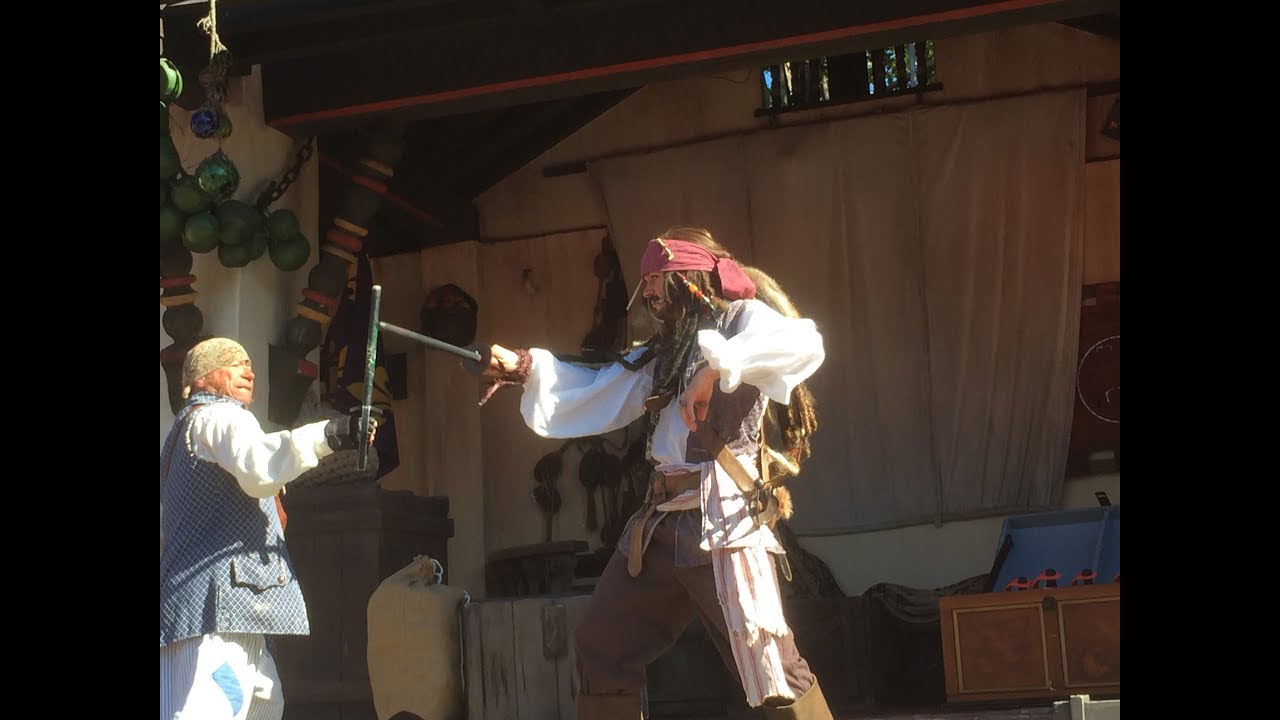 Disney's Magic Kingdom Captain Jack Sparrow Pirate Tutorial Full show 1