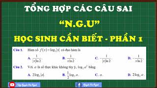Những câu hỏi dễ bị sai-"sai ngu" khi thi trắc nghiệm môn toán 12 (phần 1)|Thầy Nguyễn Văn Huỳnh screenshot 1