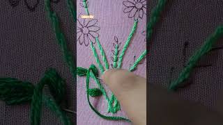 leaf embroidery #handstitch#trending #shorts #embroidery