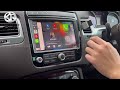 Carplay and android auto retrofit for volkswagen touareg rns850 20102018 with oem mic