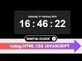 How to create a Digital Clock Using  JavaScript | HTML | CSS - Become Future Star