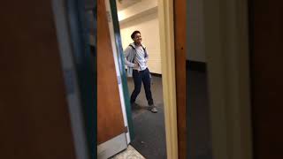 Creep tries getting in girl's bathroom
