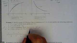 Calc 1 - Finding Increasing and Decreasing Intervals from the Derivative