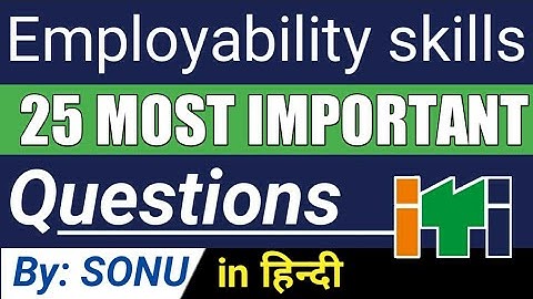 Employability skills questions and answers most important MCQ for ITI students ES exam 2023-24 NCVT