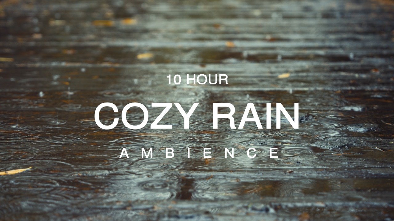 10 Hour Gentle Rain Puddles | Calming Sounds for Deep Relaxation · Sleep · Work · Focus