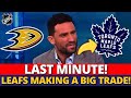 TRADE ALERT! LEAFS' STAR NEGOTIATING WITH THE DUCKS! CHECK IT OUT NOW! MAPLE LEAFS NEWS