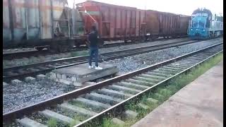 Operator at Quintana Stn giving train orders to one of the nationals pulled by Loc 52578!Oct 2021!!!