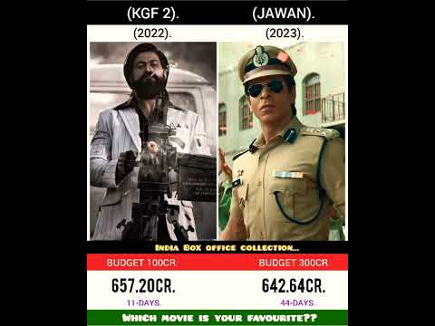 KGF 2 vs Jawan movie comparison||😮🧐 Box office 🥵🥵#jawan #salaar #dunki#leo #viral #ytshorts #shorts