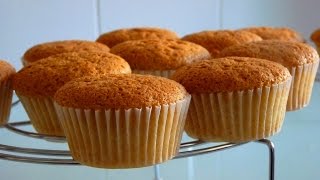 Receta básica de Cupcakes - Como hacer Bizcocho para Cupcakes Fácil