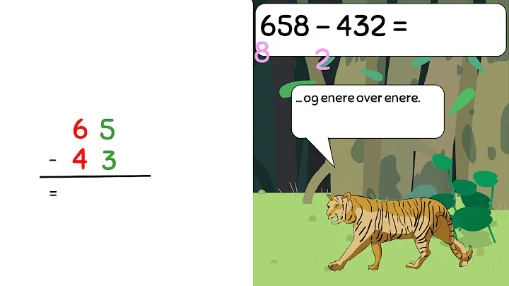 Subtraksjon - hvordan stille opp og regne ut