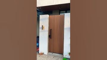 Cửa cổng phụ ốp gỗ nhựa ngoài trời #cuacong #congphu #gonhuangoaitroi