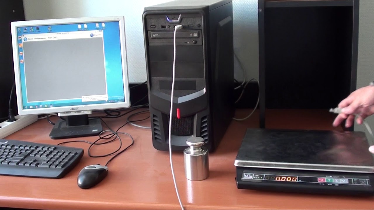 Подключение весов МАССА-К к компьютеру по USB - YouTube