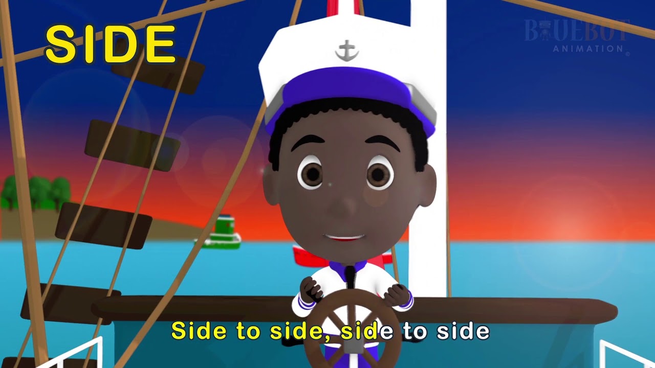 Big Blue boat Nursery Rhymes with LYRICS YouTube