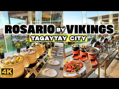 [4K] Weekend Breakfast Buffet in TAGAYTAY! ROSARIO by VIKINGS with Stunning Taal Lake View!