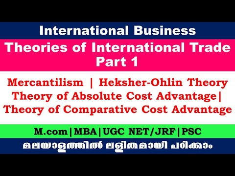 Theories of international Trade Part 1| International Business| Mcom |MBA |UGC NET/JRF Commerce