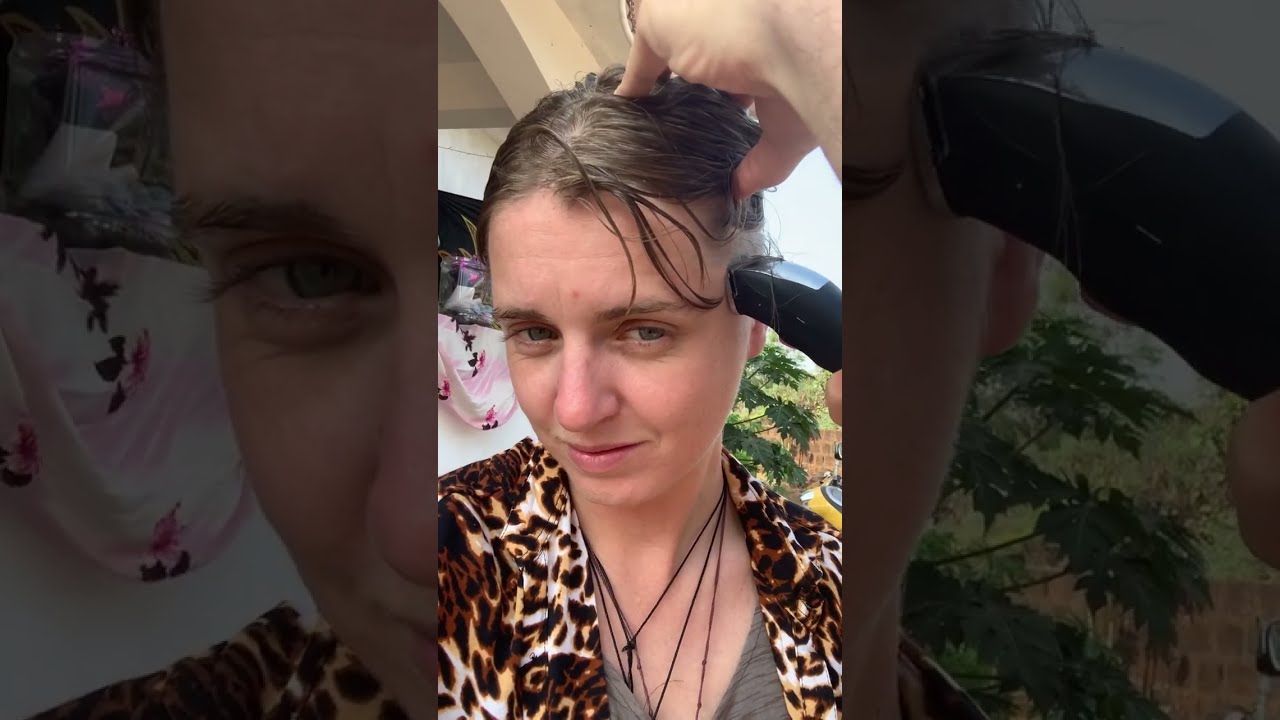 Shaving my head off in the garden - foreigners in India