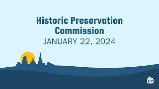 Lynchburg Historic Preservation Commission 1-22-2024