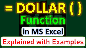 DOLLAR Function in Excel - Learn how to use dollar formula in MS Excel