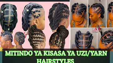 Hii ndiyo MITINDO MIPYA YA KUSUKA NYWELE kwa UZI/YARN HAIRSTYLES #hairstyles #new #latest