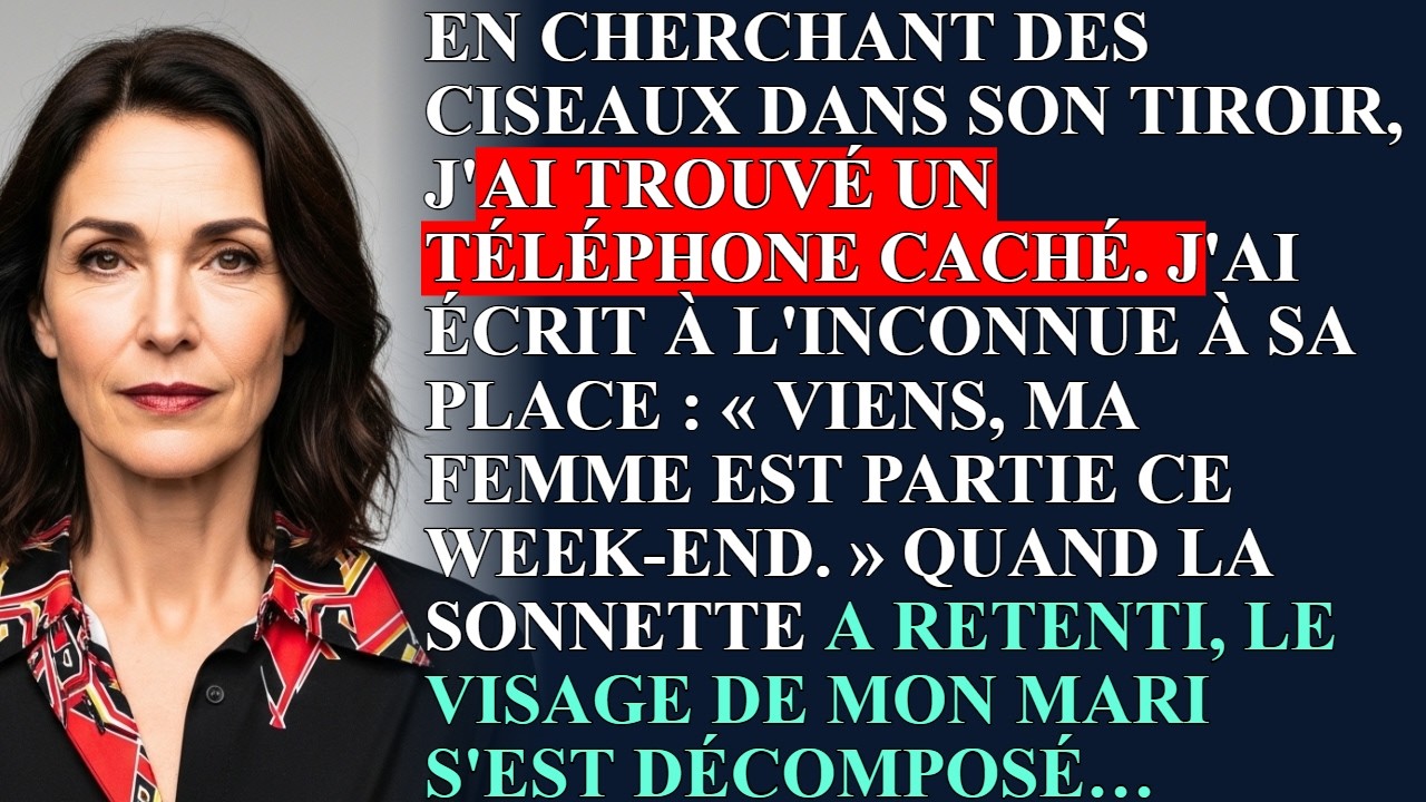 C’était un samedi de mars, je cherchais juste une paire de ciseaux dans le buffet de la cuisine. J’ai ouvert le tiroir de mon mari, celui qu’il gardait toujours fermé, et j’ai trouvé un téléphone...