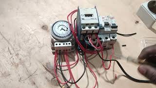 How to electrical power AC connection analog time switch mcb contractor