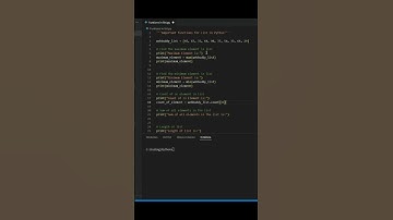 Important Functions of List of Python. #python #lists  #shorts #function