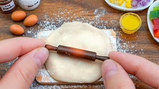 DIY 🍕 How To Make Smallest Dominos Burst Pizza In Miniature Kitchen (EASY) 🍕 ASMR Cooking Miniature