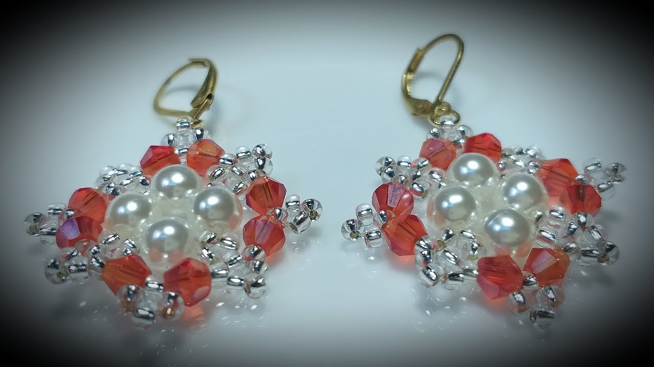 Bellos Aros de Perla y Cristal...Clase 