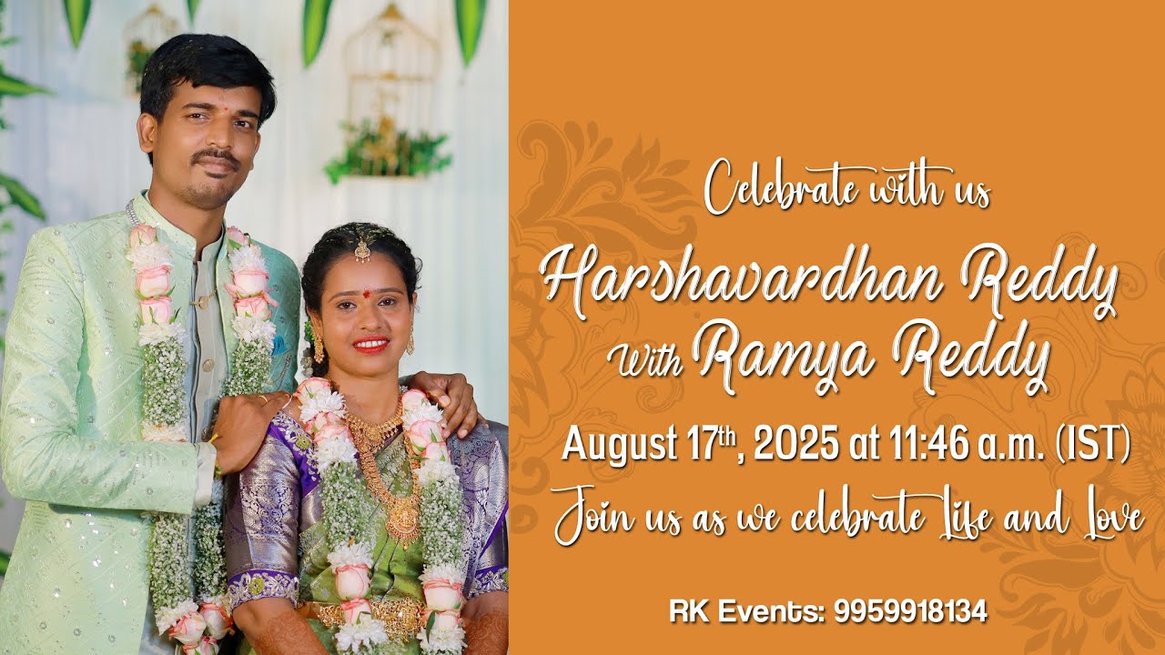 Harshavardhan Reddy Rami Reddy Harshavardhan Reddy With Ramya Reddy || Marriage Celebrations || RK ...