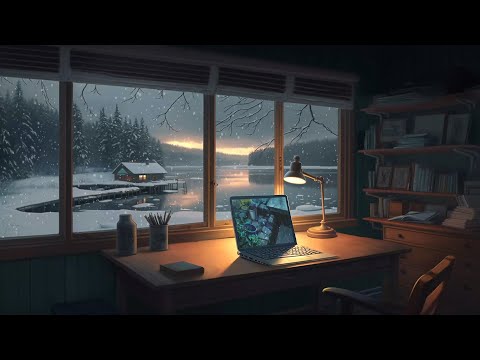 Cozy night chill 🎵 lofi hip hop beats to deep focus, study, chill ❄️ Rainy Chillout Vibes