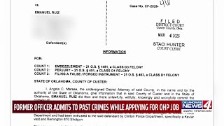 Former officer admits to past crimes while applying for OHP job