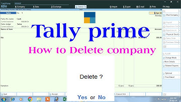 how to delete company in tally prime | how to delete company in tally erp 9 | how to delete company
