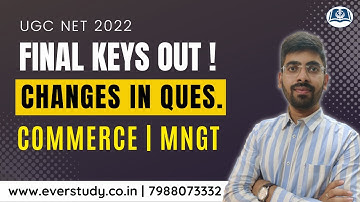 Changes in Final Answer Key | UGC NET 2022 | Commerce | Management