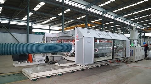 Corrugated Pipe Extrusion Line for drainage, sewage; High speed corrugator with water cooling system
