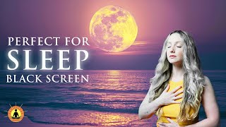 Ocean Sounds Black Screen, Relaxing Music Sleep, Deep Sleep Meditation, Waves Crashing Sleep Music