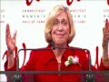 Barbara hackman franklin accepts induction into connecticut womens hall of fame