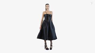 THAHAB | Alex Perry Dress styled with Vera Wang Buckled Platforms
