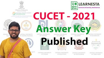 CUCET - 2021 Answer Key Published | Learnesta