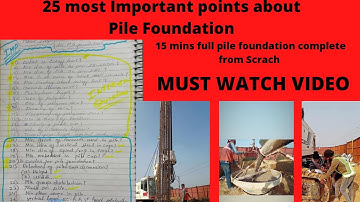 Pile Foundation | Types | 25 Important Interview questions + 5 Extra points | Why and When we do it.