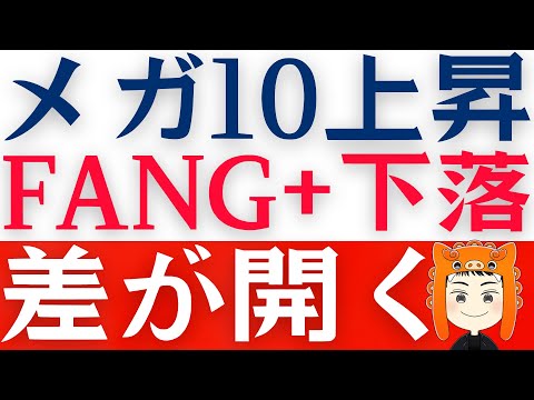 【メガ10上昇でも】FANG+下落！FOMCの結果も解説します！