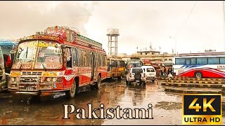 4K Tour Through Inside Walker Pakistan Local Bus Stand Life | Real Daily Life in RAWALPINDI