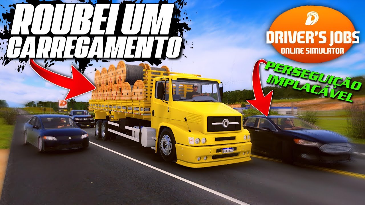 ROUBEI UM CARREGAMENTO VALIOSO E A FUGA FOI INSANA - Drivers Jobs Online Simulator