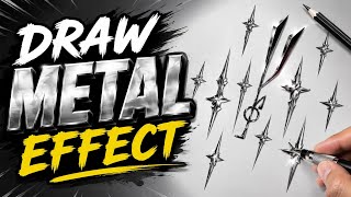 How to Draw Metal Effects ✨ | Easy Step by Step #tutorial #stickman #howtodraw #drawing #art