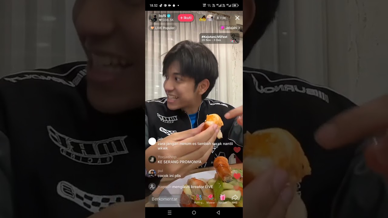 Zara dan Abun live tiktok bareng