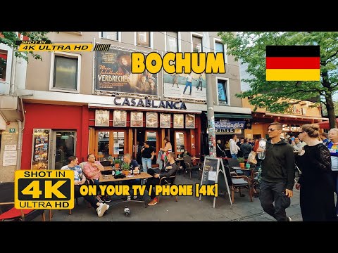 Walking tour in Bochum, Germany 4k 60fps [Full Tour]